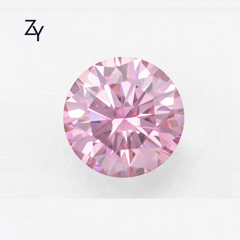 

ZHUANGYEE Fancy Pink Round Brilliant Cut Lab grown Synthetic Diamond stones 1.0 Carat  Loose gemstone Moissanite