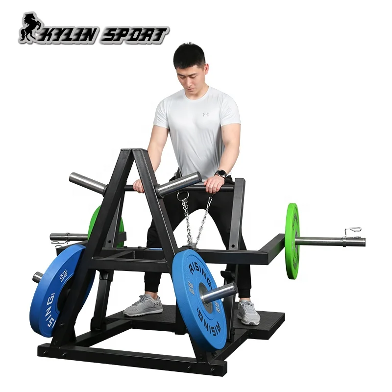 

Kylinsport Home gym squat machine gym equipment adjustable weight Strength Plate Loaded Hip Belt Squat Machine, Black