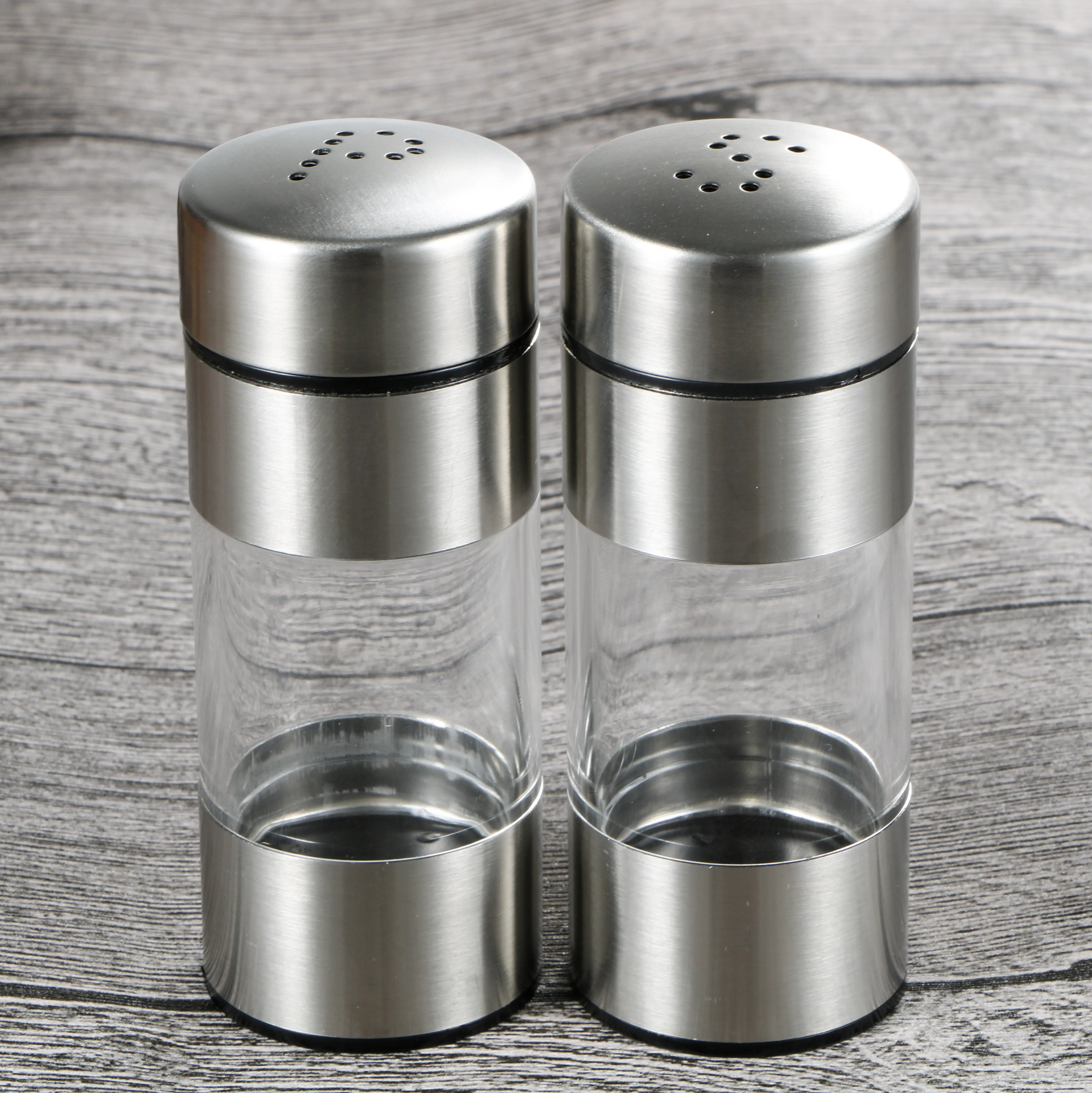 

seasoning container salt and pepper holder Salt and Pepper Shaker set, Silver