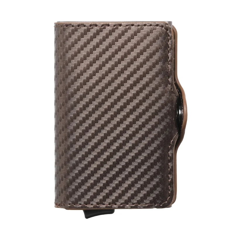 

Boson Patent Right Card Holder Protector Business Card Pocket Wallet With Button, Carbon fiber black