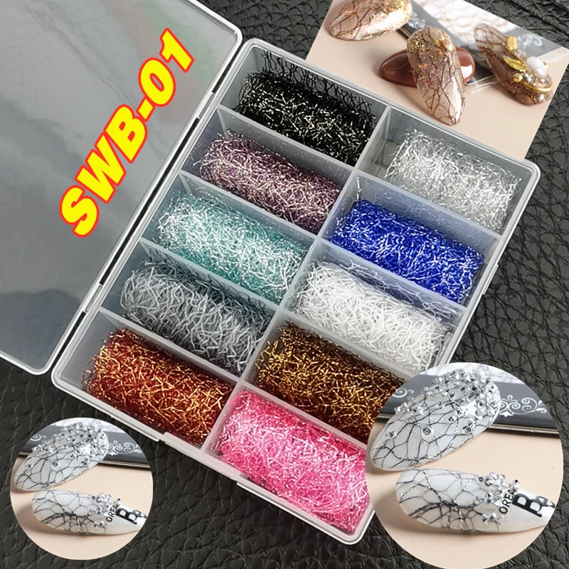 

2022 New Arrival Silver Gold  Colorful Foil Net for Nail Art Sticker Nail Art Decoration, Customers' requirements