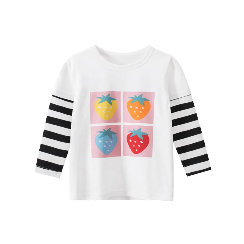 

New Style Kids Long Sleeve Knit Top Manufacturer Children 100% Cotton T Shirt