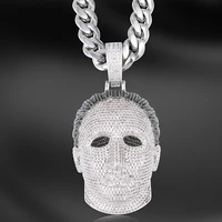 

2019 Heavy Gold Iced Out Custom Pendant Michael Myers Mask Pendant With Men Cuban Cuban Chain