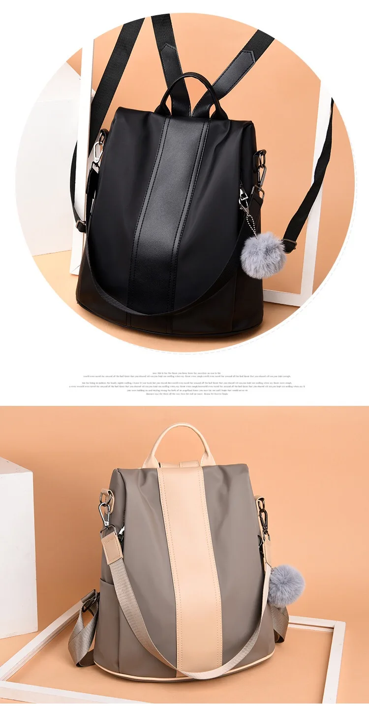 New Multifunctional Leisure Travel Nylon Large - capacity Anti - theft Backpack For Women