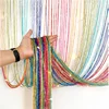 Door Window Panel Sheer Curtains Crystal Beads Tassel Silk String Curtains