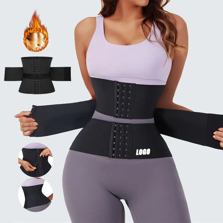 

Women Body Shaper Waist Trainer Support Belts Durable Hook Tummy Wrap Corsets Latex Waist Trainer Shaper