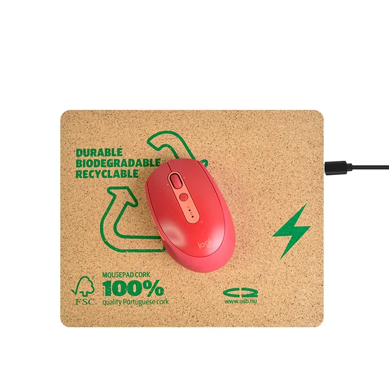 

2 in 1 led game large qi 10W rgb custom desk gaming mousepad adapter wireless charger mouse pad, Cork