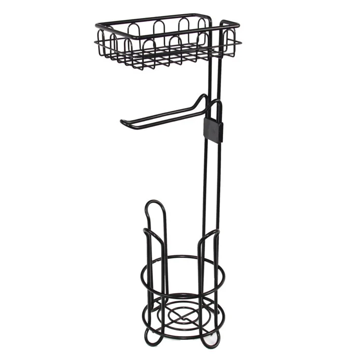

Hot sale new product bathroom metal free-standing paper towel holder set detachable simple toilet paper holder