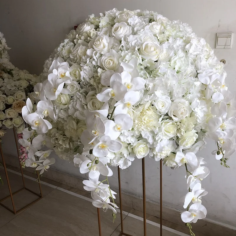 

YR 2501 Table Floral Centerpiece Wisteria Orchid Hanging Flower Ball Customized Wedding Decoration And Events Decor