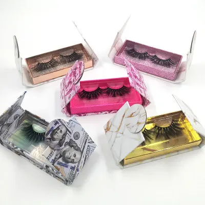 

Free sample wholesale 3D mink eyelash,handmade 25 mm fluffy eyelash, custom private label 5d eyelash packaging box with mirror