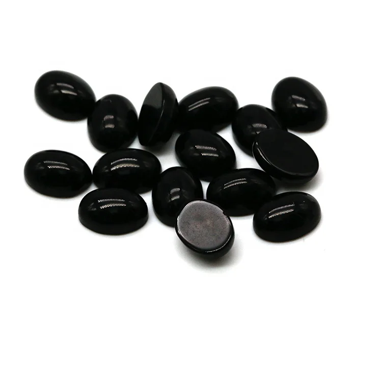 

Wholesale bulk white blue black colored oval opaque glass cabochon
