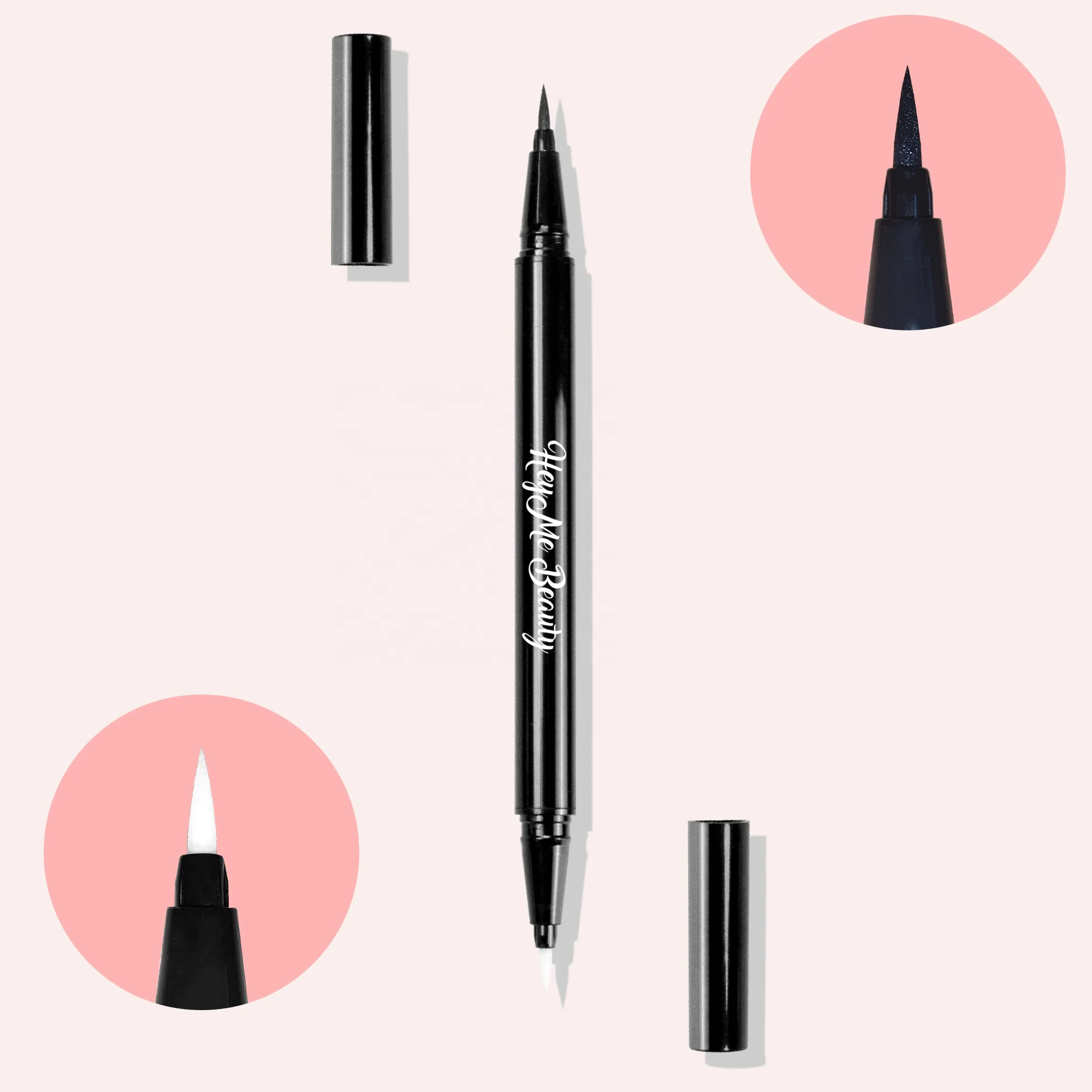 

Heyme Eyeliner Glue Pen Self-Adhesive Eyelash Liquid Double-Headed Lash Waterproof Glue Eyeliner OEM Adhesive Eyeliner Glue Pen