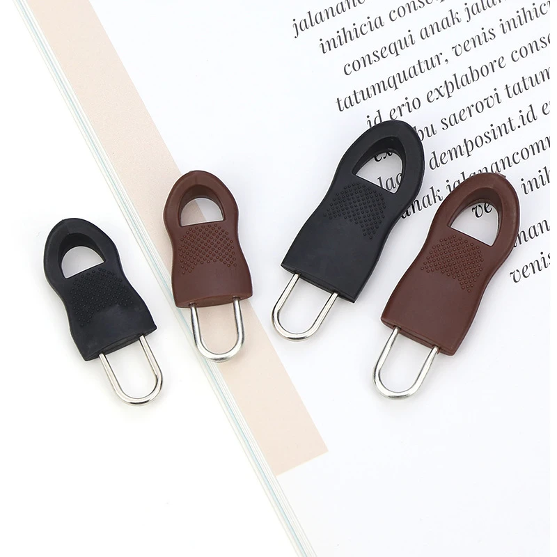 

Spot Removable Pull Tab Zipper Pull Universal Luggage School Bag Coat Clothes Universal Metal Rubber Zipper Lock, Custom made