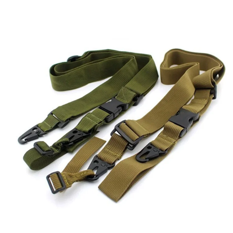

Adjustable Bungee Backpack Three Point Rifle Gun Sling Strap For Air-soft Paintball Hunting Braces -BK, Black, khaki, army green