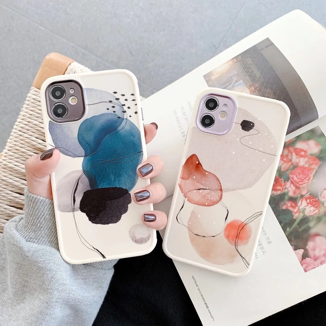 

Phone Case for Iphone 13 11 12 Pro Max Pretty Art Line Flowers X XS XR SE 7 8 Plus 12mini Covers