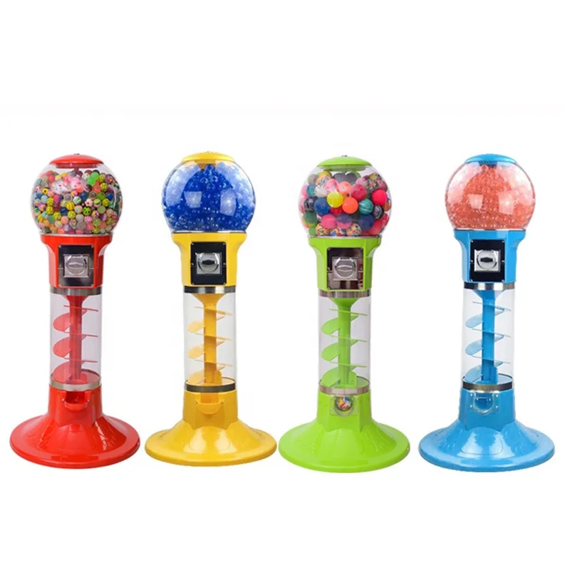 

capsule toys gum gumball candy bouncy ball spiral vending machine Mechanical coin-operated single gift machine