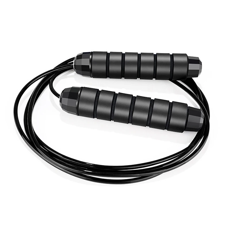 

pvc ball bearing skipping rope digital skipping rope, Black