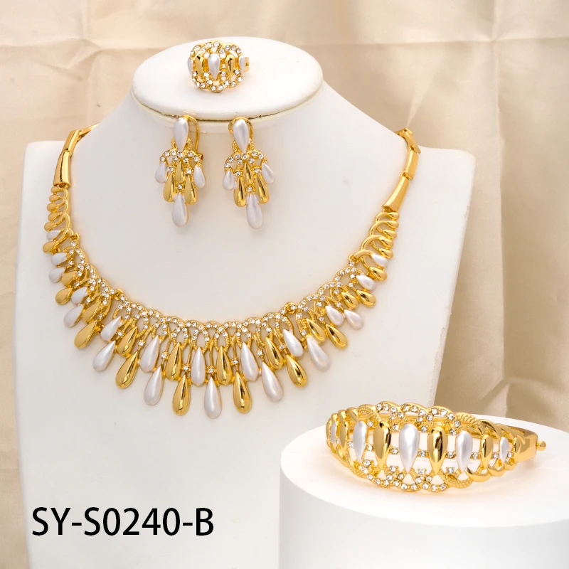 

Fashion Women Jewelry Set Saudi 18K Gold Plated Wholesales Cheap Bridal indian jewelry set