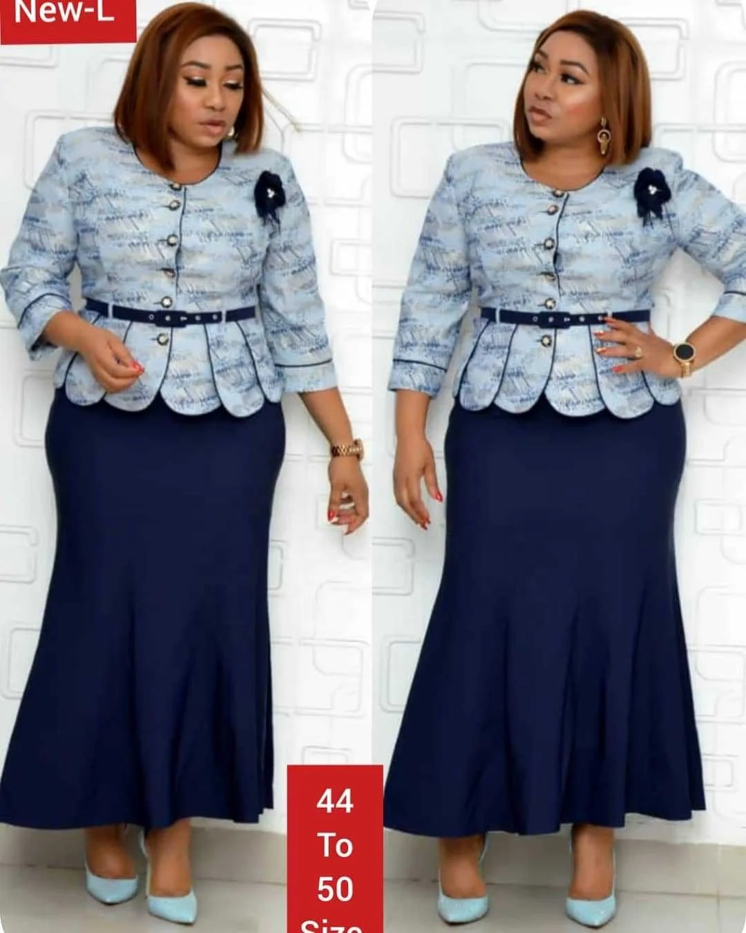 

Size 40 46 High Quality Turkey Clothes Plus Size African Office Ladies Top And Skirt Suit Wholesale China