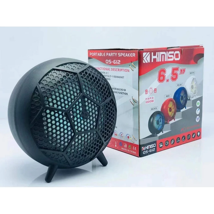 

QS-612 New Design DJ Speaker KIMISO 6.5 Inch Small TWS Good Quality Speaker With Colorful Lights