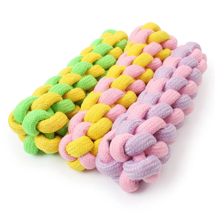 

High Quality Bite Resistant Teeth Cleaning Chew Cotton rope Pet Dog Toy Stick, As pictures
