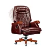 High quality boss chair brown geniuen leather luxury wooden executive bent wood ceo office chair