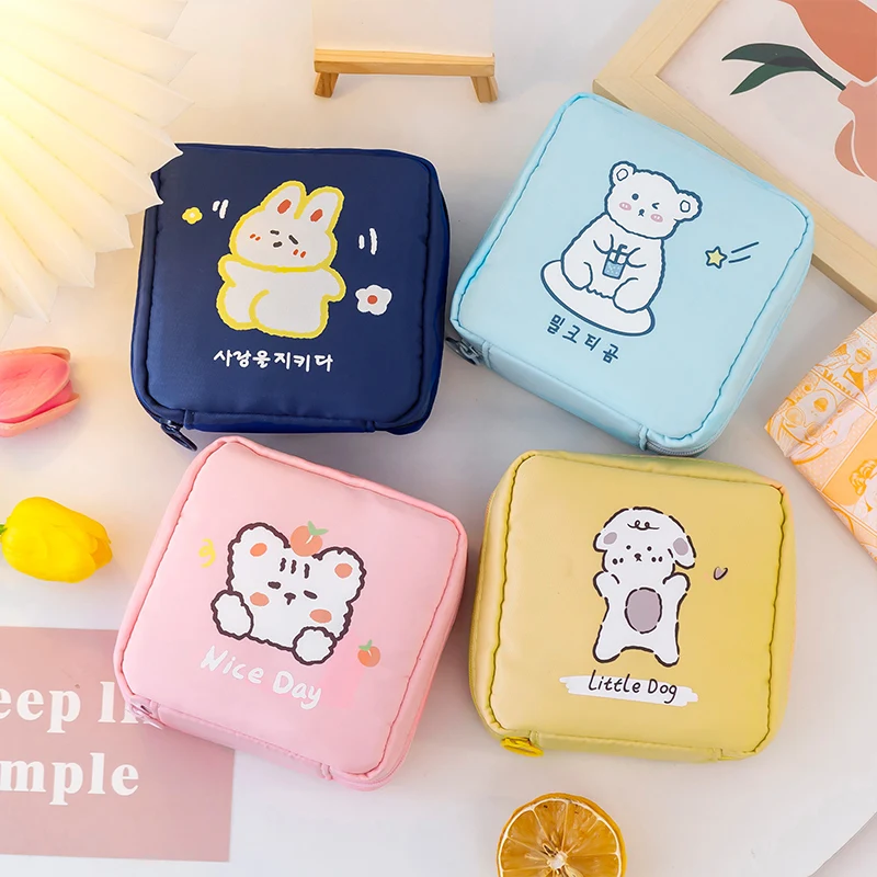 

2021 new coming design zipper reusable portable washable sanitary pads bag sanitary pads storage bag