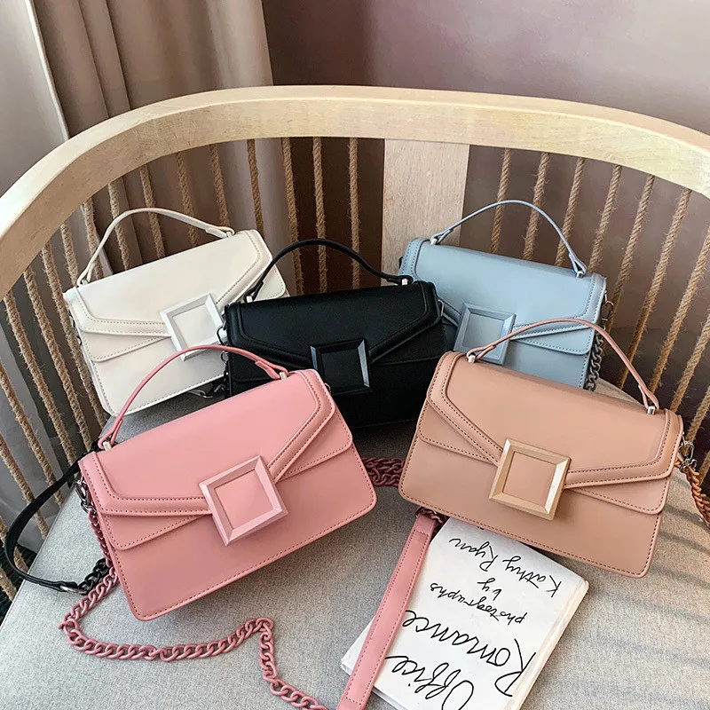 

Designer handbags famous brands pu leather square lock chain flap bags for women, 0.57 colors