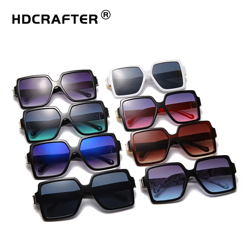 

HDCRAFTER Fashion Square women's oversized Frame Sunglasses UV400 snowflake frame Sports Sunglasses 2021 suitable for outdoor