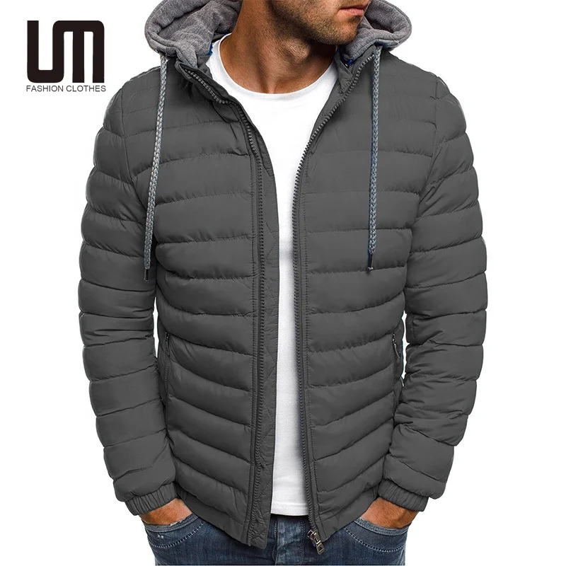 

Liu Ming Good Quality Winter Men Fashion 2023 New Product Hoodies Zipper Parkas Warm Padded Cotton Jackets Plus Size Coats