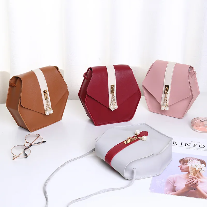 

Simple small leather bag wholesale Korean fashion crossbody bag with tassel women mini bag, 5 colors