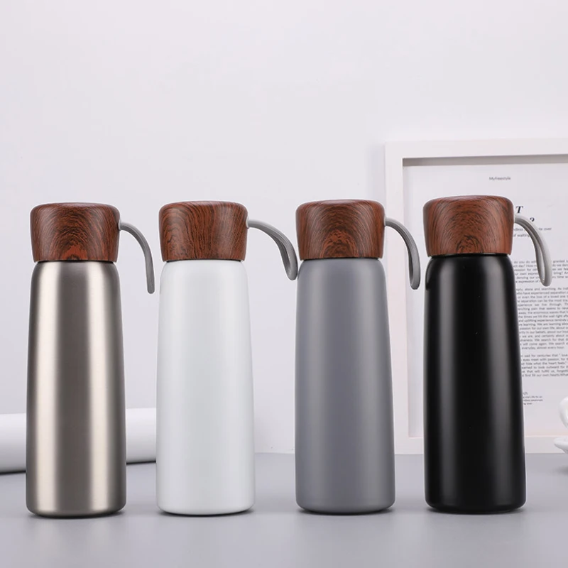 

OLERD 2021 vacuum flask 14oz 16oz Double wall 18/8 stainless steel Thermos with Bamboo lid, Customized colors acceptable