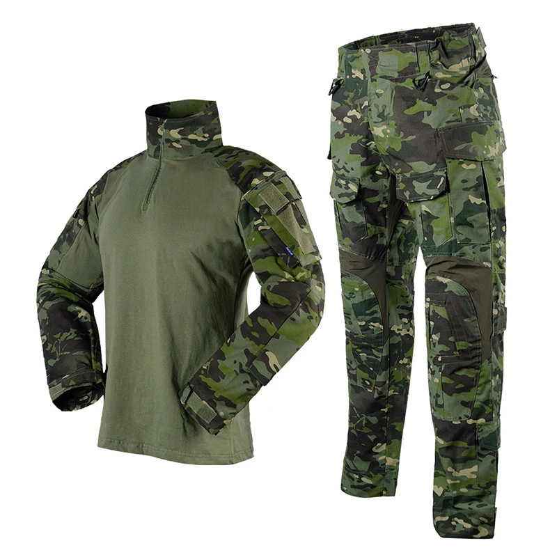

SABDO G3 Military Clothing Multicam Tactical Men Uniform Camouflage Airsoft Shirt+Paintball Cargo Trousers+Pads Assault Suit