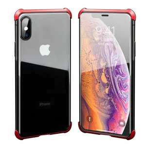 2019 New Borderless Strong Magnetic Adsorption Frameless Double-side Tempered Glass Protective Case For iPhone Phone Case