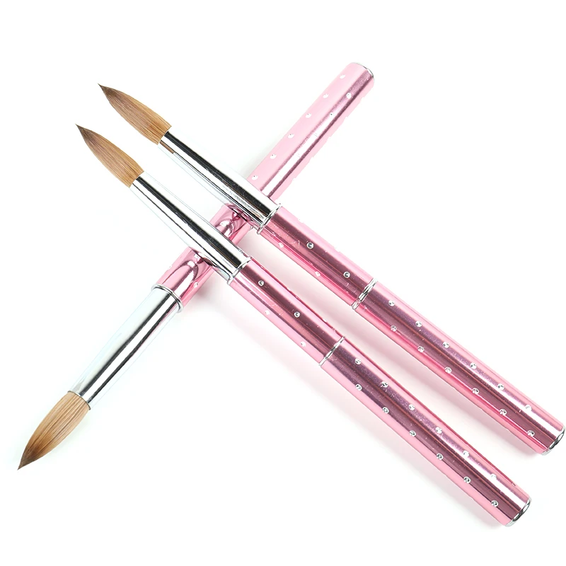 

Factory directly sale nails beauty art care 100% pure kolinsky hair acrylic nail brush, Clear