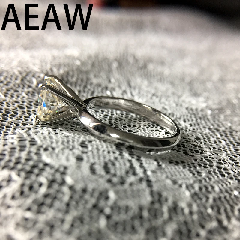 

AEAW 2 Carat Cushion Cut Moissanite Lab Diamond Ring Set HI Color Excellent Matching Band Ring For Women in Sterling Silver