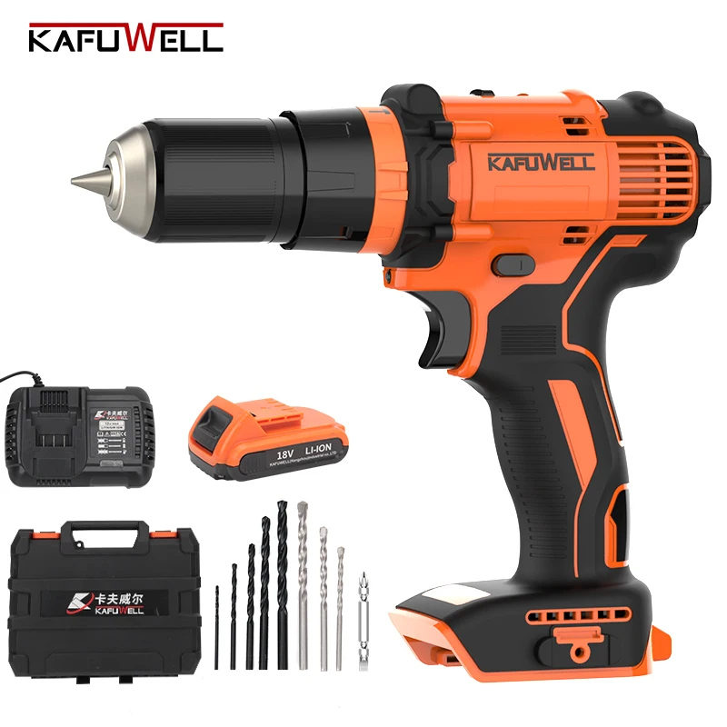 

KAFUWELL P3856A High Torque 50N.M Speed Adjustment Cordless Brushless Driver Hammer Drill