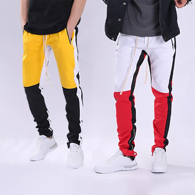 

2018 New Retro Panelled Tapered Polyester Track Pants Men, As the pictures