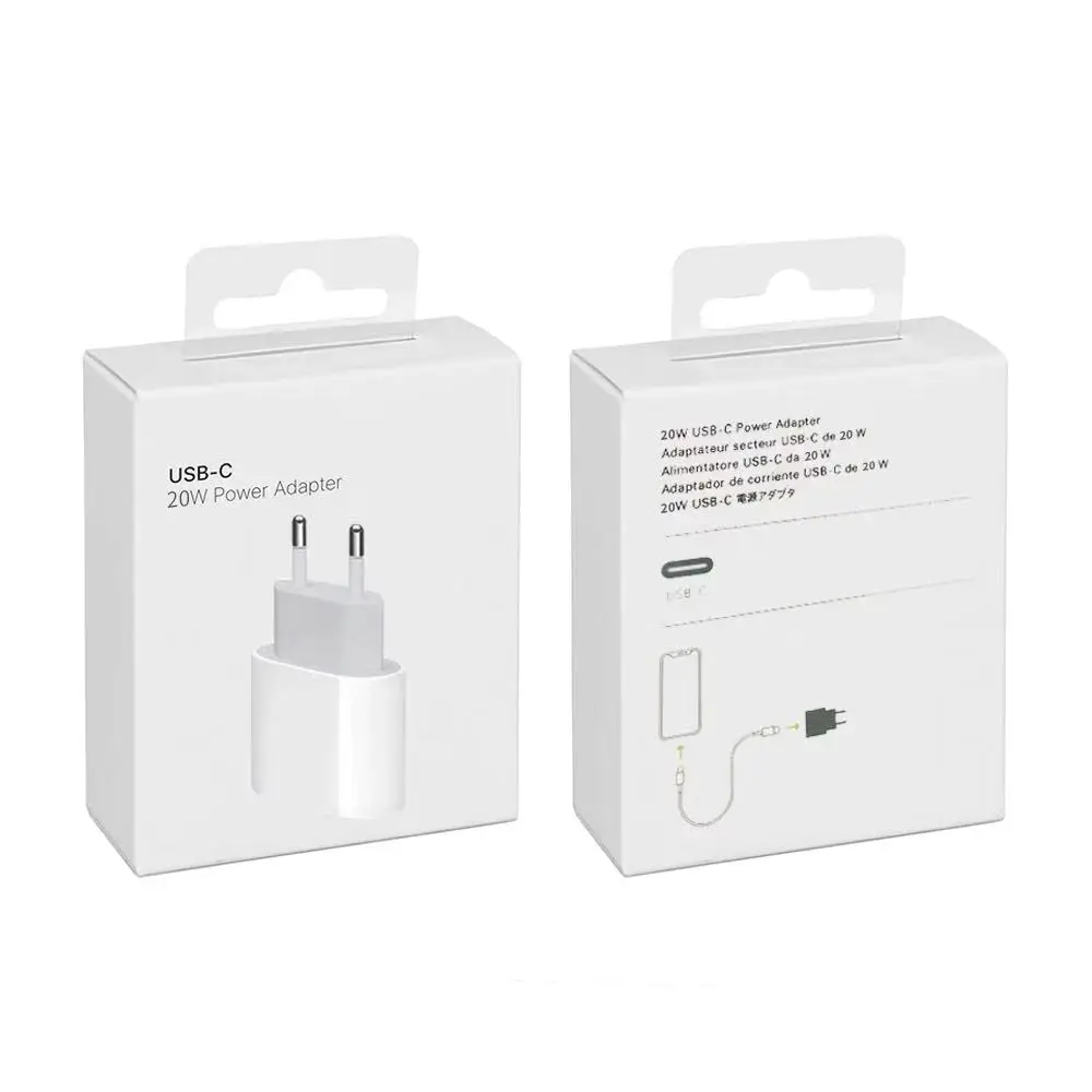 

EU plug USB-C 18W 20W type-c PD Power Adapter Charger For iPhone 12 Fast charger for Apple charger, White