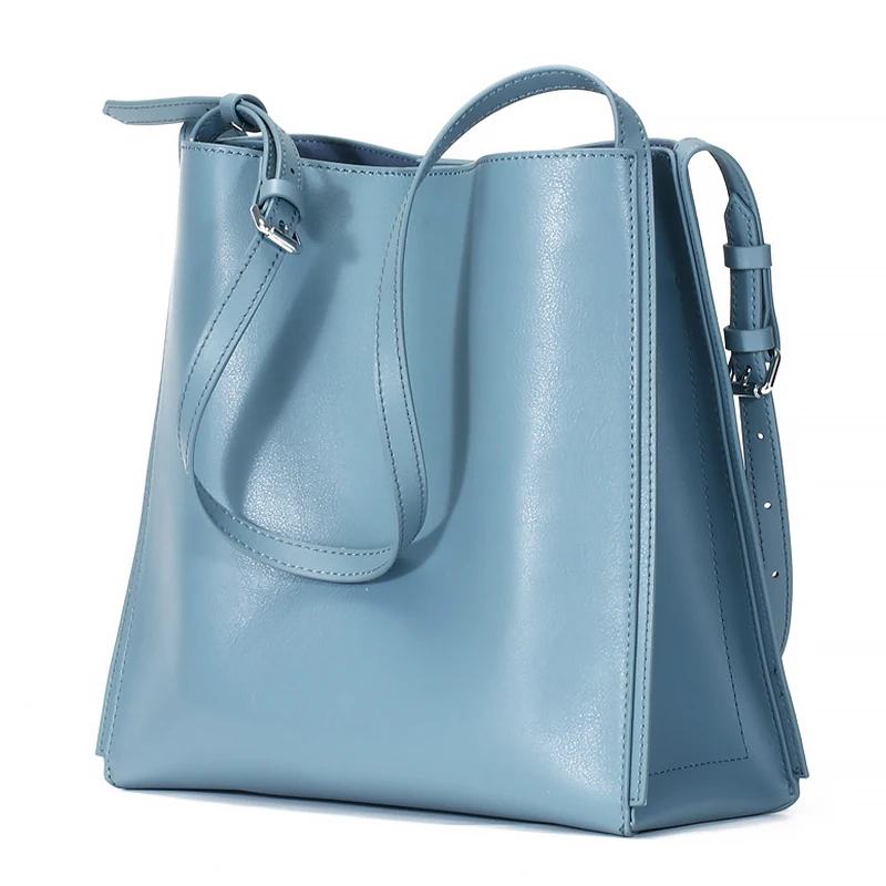 

Weatal 157 women cowhide tote handbags fashion large-capacity shopping bag retro shoulder messenger bag girls