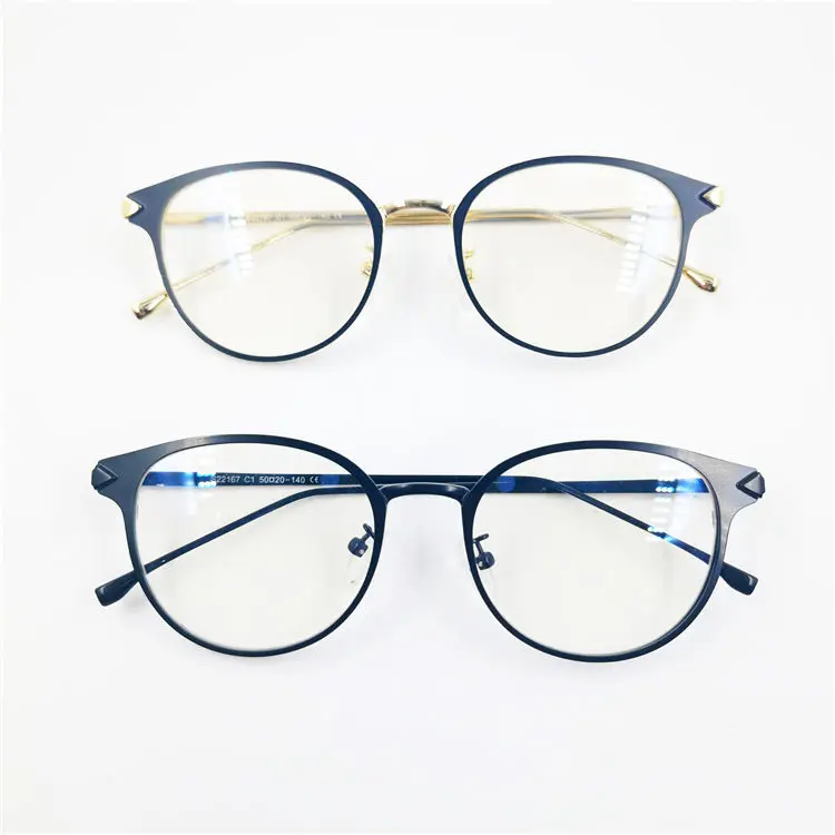 

Double color Frames Metal Fashion Return Design Frames Optical Eyeglasses, As photo