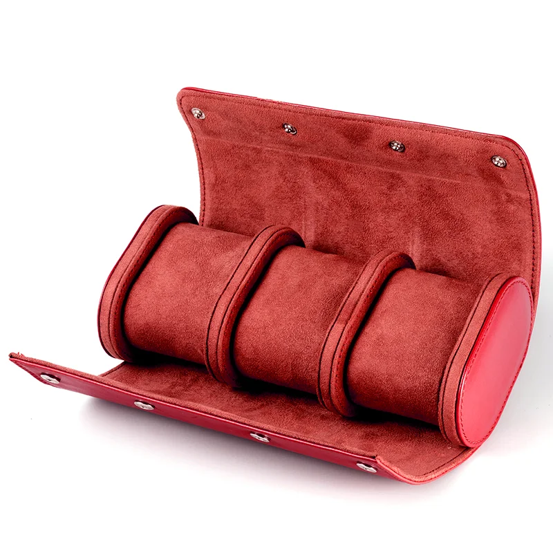 

Wholesale Travel Watch Case High Quality Customize Logo 1/2/3 Slot Luxury Pu Leather Watch Roll