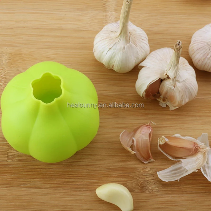 

Factory silicone garlic peeler kitchen tools useful silicone garlic peeler, Green and customize color
