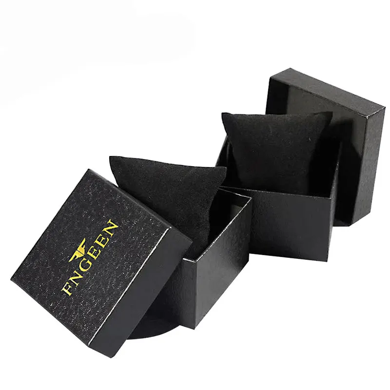 

Custom Watch Gift Packaging Boxes Cases Luxury High Quality Packaging Matte Single Black Empty Paper Watch Box