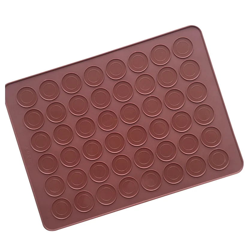 

Custom Heat Resistant 48 cavities Non Stick Macron Silicone Baking Mat