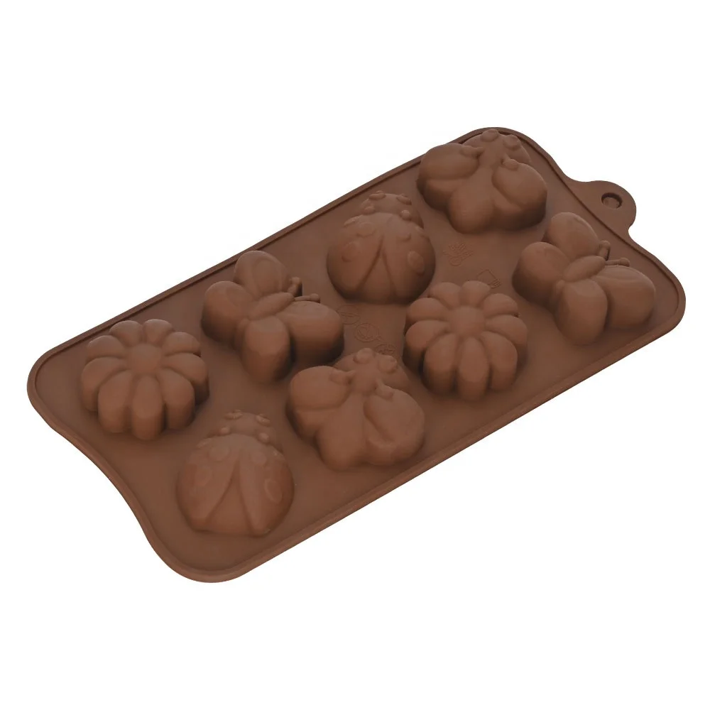 

8 Holes Insect Butterfly Shaped Silicone Candy Making Mold Chocolate Mold Fondant Molds ce Cube Tray Mini Pudding Gummy Maker