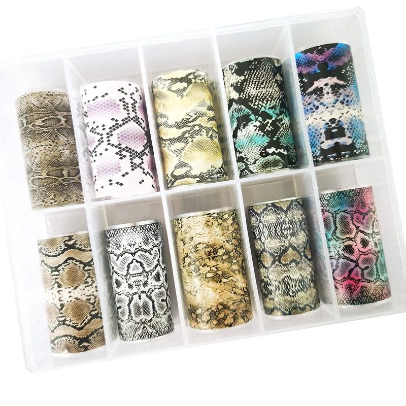 

2023 Factory Snake Skin Transfer Foil Nail Foil for Nail Art Sticker Nail Art Decoration