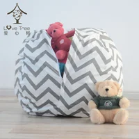 

INS Hot Sale Premium Stuffed Animal Storage Bean Bag Chair for Kids and Adults Bean bag