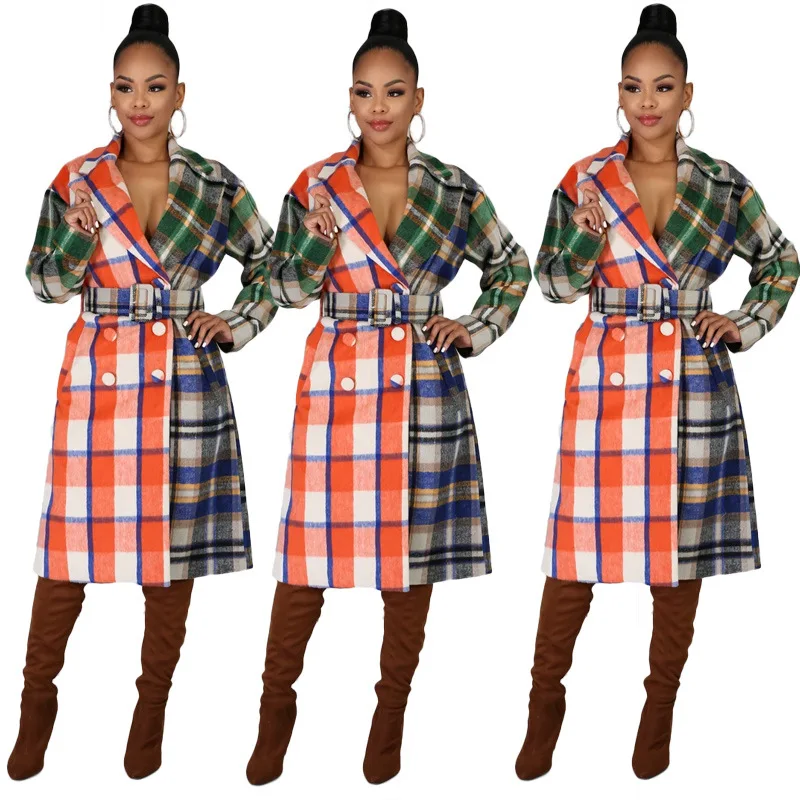 

fashionable printed long parka ladies winter coats
