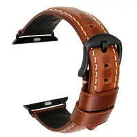 

MAIKES Oil Wax Leather Bracelet For Apple Watch Band 42mm 38mm / 44mm 40mm Series 5 4 3 2 For Apple Watch Strap iWatch Watchband